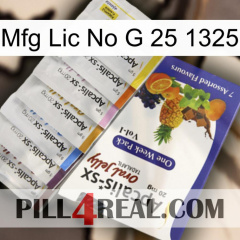 Mfg Lic No G 25 1325 11